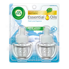 Air Wick Scented Oil Refill  Fresh Linen  0 67 oz  2 Pack (RAC82291PK)