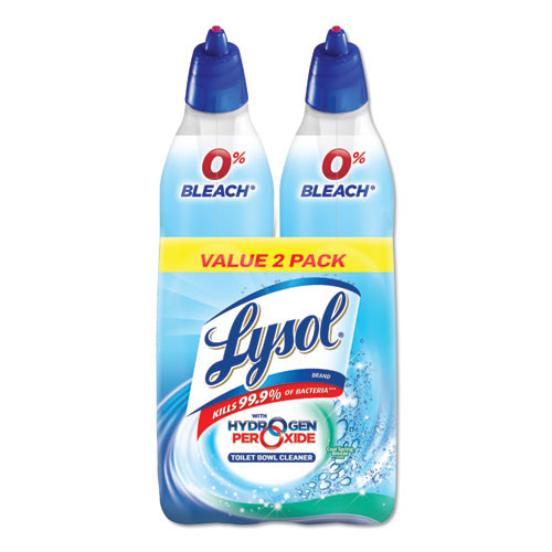 LYSOL Brand Toilet Bowl Cleaner w Hydrogen Peroxide  Cool Spring Breeze  24 oz  2 PK  4PK CT (RAC96084)