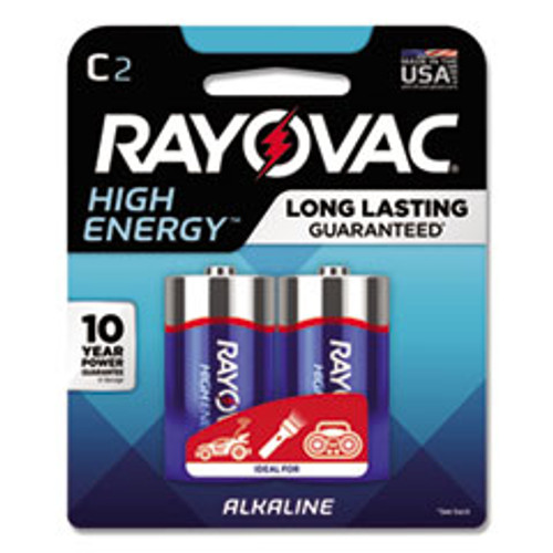 Rayovac High Energy Premium Alkaline C Batteries  2 Pack (RAY8142K)
