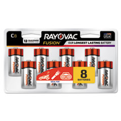Rayovac Fusion Advanced Alkaline C Batteries  8 Pack (RAY8148LTFUSK)