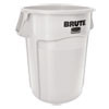 Rubbermaid Commercial Vented Round Brute Container  44 gal  White  Resin  4 Carton (RCP1779740)