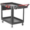 Rubbermaid Commercial Heavy Duty Adaptable Utility Cart  2 Shelves  25 2w x 51 5d x 36h  Black (RCP1997208)