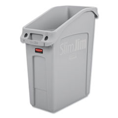 Rubbermaid Commercial Slim Jim Under-Counter Container  13 gal  Polyethylene  Gray (RCP2026695)
