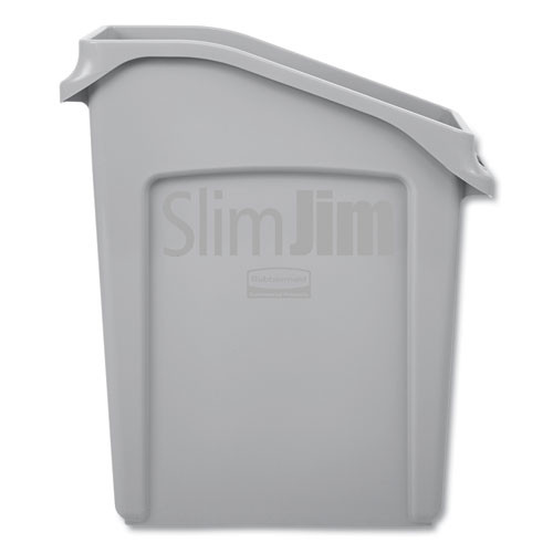 Rubbermaid Commercial Slim Jim Under-Counter Container  13 gal  Polyethylene  Gray (RCP2026695)