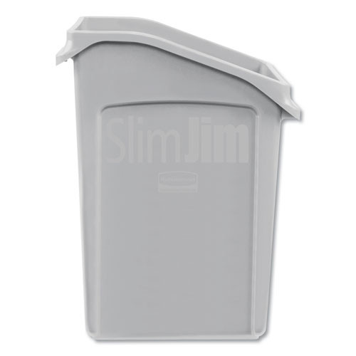 Rubbermaid Commercial Slim Jim Under-Counter Container  23 gal  Polyethylene  Gray (RCP2026721)