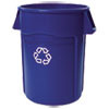Rubbermaid Commercial Brute Recycling Container  Round  44 gal  Blue (RCP264307BLU)