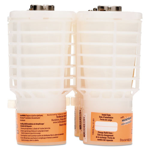 Rubbermaid Commercial TCell Microtrans Odor Neutralizer Refill  Mango Blossom  48 ml  6 Carton (RCP402369)