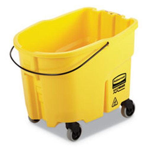 Rubbermaid Commercial WaveBrake 2 0 Bucket  8 75 gal  Plastic  Yellow (RCPFG757088YEL)