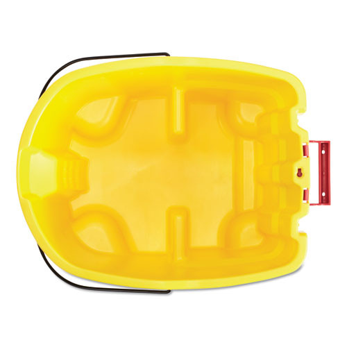 Rubbermaid Commercial WaveBrake 2 0 Bucket  8 75 gal  Plastic  Yellow (RCPFG757088YEL)