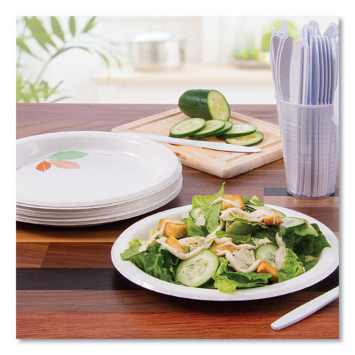 Dart Bare Paper Eco-Forward Dinnerware  8 1 2  Plate  Green Tan  250 Carton (SCCOFMP9RJ7234)