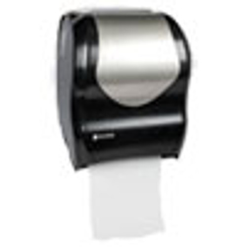 San Jamar Tear-N-Dry Touchless Roll Towel Dispenser  16 3 4 x 10 x 12 1 2  Black Silver (SJMT1370BKSS)