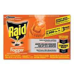 Raid Concentrated Deep Reach Fogger  1 5 oz Aerosol Can  3 Pack  12 Packs Carton (SJN305690)