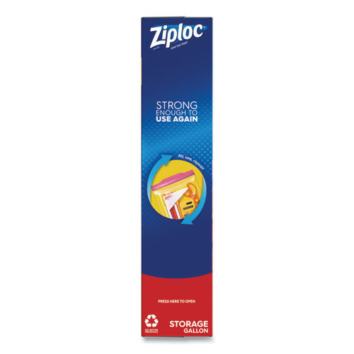 Ziploc Double Zipper Storage Bags  1 gal  1 75 mil  9 6  x 12 1   Clear  228 Carton (SJN314467)
