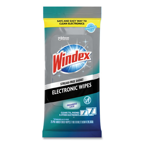 Windex Electronics Cleaner  25 Wipes (SJN319248EA)