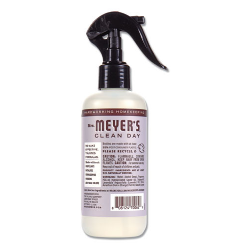 Mrs. Meyer's Clean Day Room Freshener  Lavender  8 oz  Non-Aerosol Spray  6 Carton (SJN670763)