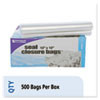 Stout by Envision Seal Closure Bags  2 mil  12  x 12   Clear  500 Carton (STOZF008C)
