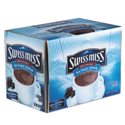 Swiss Miss Hot Cocoa Mix  No Sugar Added  24 Packets Box (SWM55584)