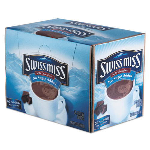Swiss Miss Hot Cocoa Mix  No Sugar Added  24 Packets Box (SWM55584)