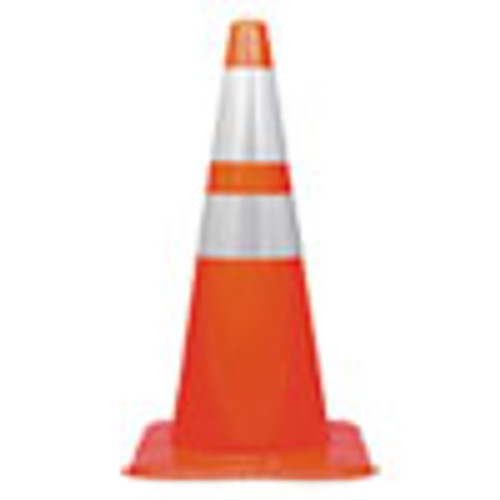 Tatco Traffic Cone  28h x 14w x 14d  Orange Silver (TCO25900)