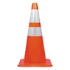 Tatco Traffic Cone  28h x 14w x 14d  Orange Silver (TCO25900)