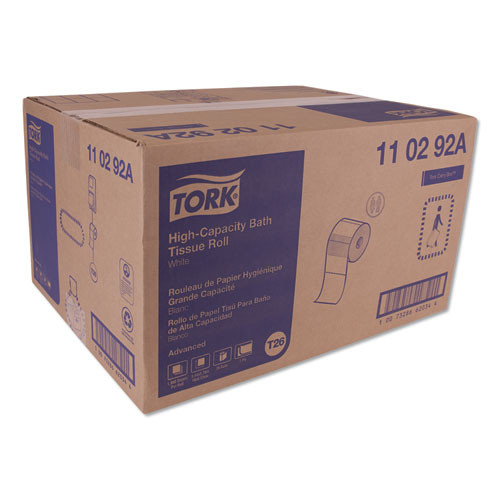 Tork Advanced High Capacity Bath Tissue  Septic Safe  2-Ply  White  1 000 Sheets Roll  36 Carton (TRK110292A)