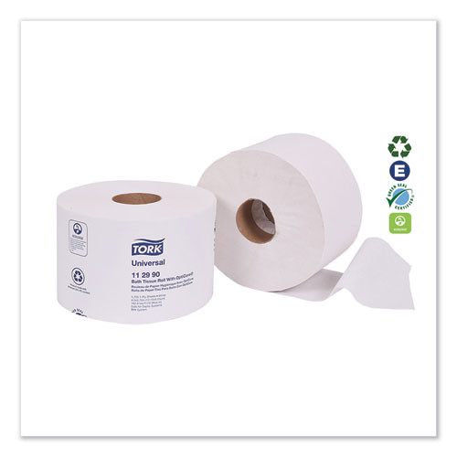 Tork Universal Bath Tissue Roll with OptiCore  Septic Safe  1-Ply  White  1755 Sheets Roll  36 Carton (TRK112990)