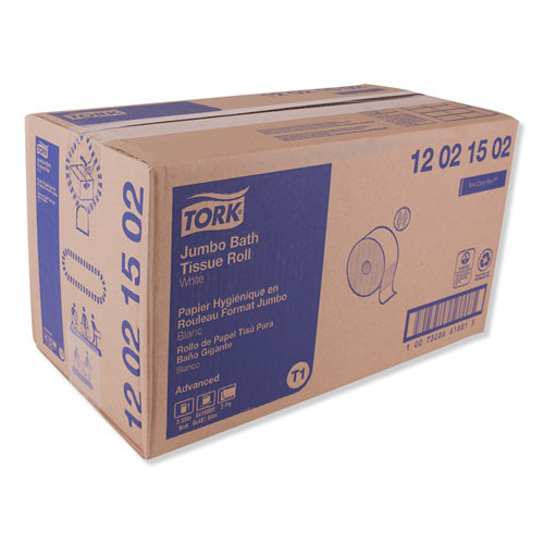 Tork Advanced Jumbo Bath Tissue  Septic Safe  2-Ply  White  1600 ft Roll  6 Rolls Carton (TRK12021502)