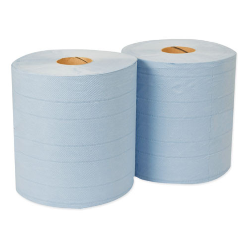 Tork Industrial Paper Wiper  4-Ply  11 x 15 75  Blue  375 Wipes Roll  2 Roll Carton (TRK13244101)