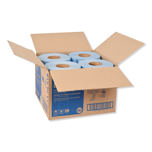 Tork Industrial Paper Wiper  4-Ply  10 x 15 75  Blue  190 Wipes Roll  4 Roll Carton (TRK132451A)