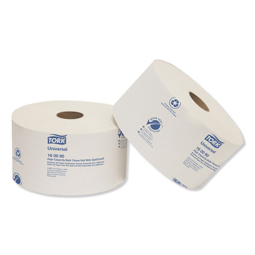 Tork Universal High Capacity Bath Tissuel w OptiCore  Septic Safe  2-Ply  White  2000 Roll  12 Carton (TRK160090)