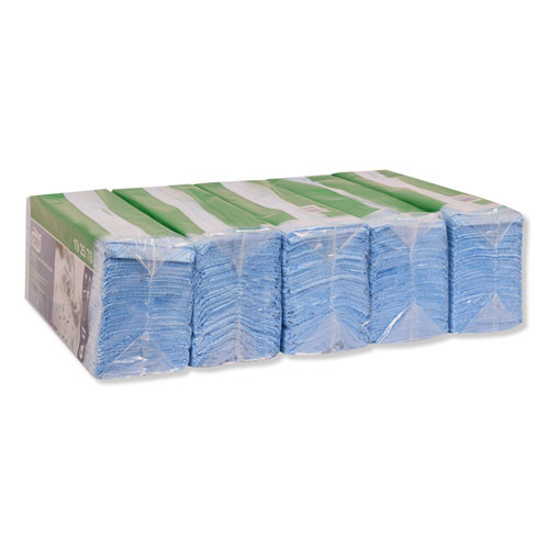 Tork Low-Lint Cleaning Cloth  15 4 x 12 8  Blue  80 Bag  5 Bags Carton (TRK192578)