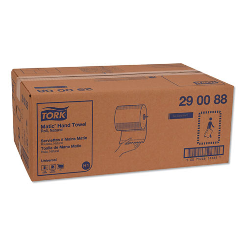 Tork Matic Hardwound Roll Towel   7 7  x 700 ft  Natural  6 Rolls Carton (TRK290088)