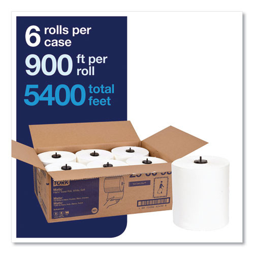 Tork Advanced Matic Hand Towel Roll  7 7  x 900 ft  White  6 Rolls Carton (TRK290095)