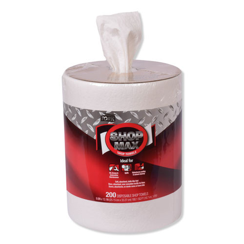 Tork Advanced ShopMax Wiper 450  9 9 x 13 1  White  200 Roll  2 Rolls Carton (TRK450138)