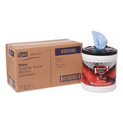 Tork Advanced ShopMax Wiper 450  8 5 x 10  Blue  200 Bucket  2 Buckets Carton (TRK450340)