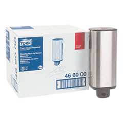 Tork Foam Skincare Manual Dispenser  1 L Bottle  33 oz Bottle  4 25  x 4 25  x 11 38   Stainless Steel (TRK466000)