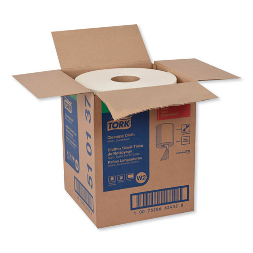 Tork Cleaning Cloth  12 6 x 10  White  500 Wipes Carton (TRK510137)