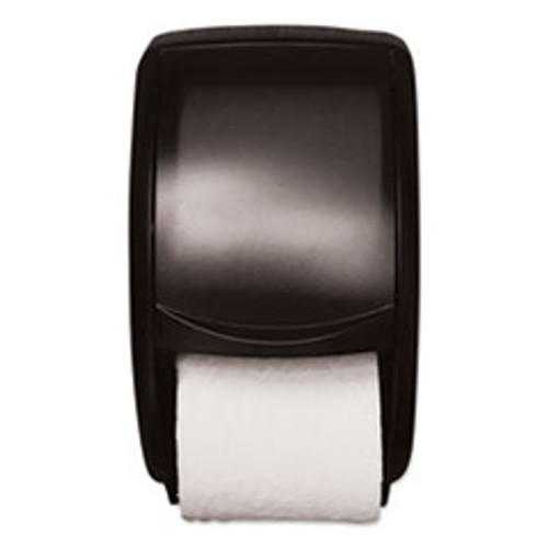 Tork Twin Standard Roll Bath Tissue Dispenser  Plastic  7 5 x 7 x 12 75  Smoke (TRK55TR)