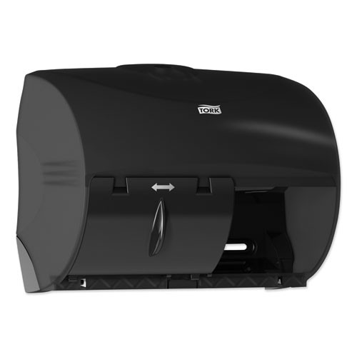 Tork Twin Bath Tissue Roll Dispenser for OptiCore  11 06 x 7 18 x 8 81  Black (TRK565728)