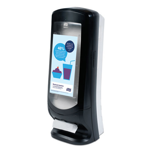 Tork Xpressnap Stand Napkin Dispenser  9 1 4W x 9 1 4D x 24 1 2H  Black (TRK6332000)