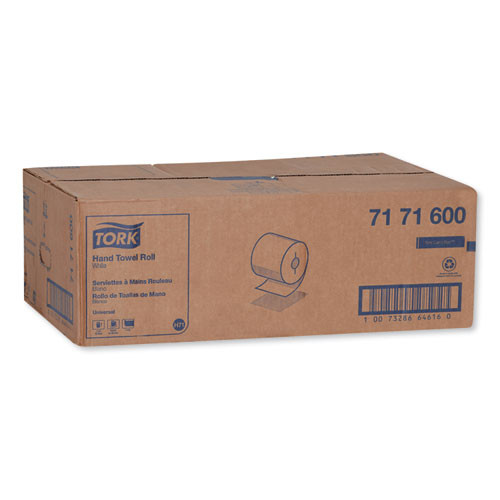 Tork Universal Hand Towel Roll  Notched  1-Ply  7 5 x 10  White  756 Roll  6 Carton (TRK7171600)