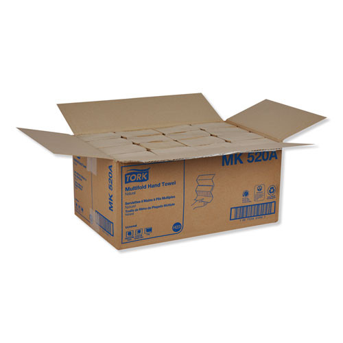 Tork Multifold Hand Towel  9 13 x 9 5  Natural  250 Pack  16 Packs Carton (TRKMK520A)
