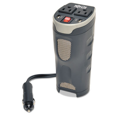 Tripp Lite PowerVerter Ultra-Compact Car Inverter  200W  2 Outlets  2 USB Charging Ports (TRPPV200CUSB)