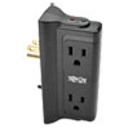 Tripp Lite Protect It  Surge Protector  4 Side-Mounted Outlets  Direct Plug-In  720 Joules (TRPTLP4BK)