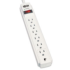 Tripp Lite Protect It  Surge Protector  6 Outlets  4 ft  Cord  790 Joules  Light Gray (TRPTLP604)