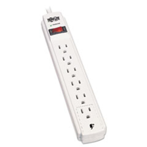 Tripp Lite Protect It  Surge Protector  6 Outlets  15 ft  Cord  790 Joules  Light Gray (TRPTLP615)