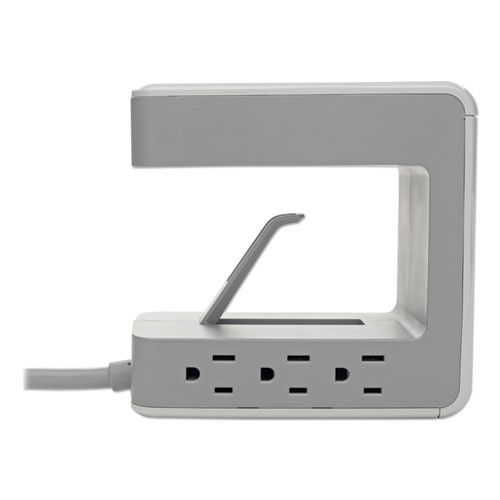 Tripp Lite Six-Outlet Surge Protector with Two USB-A and One USB-C Ports  8 ft Cord  1080 Joules  Gray (TRPTLP648USBC)