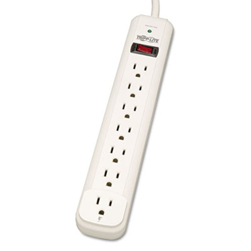 Tripp Lite Protect It  Surge Protector  7 Outlets  25 ft  Cord  1080 Joules  Light Gray (TRPTLP725)