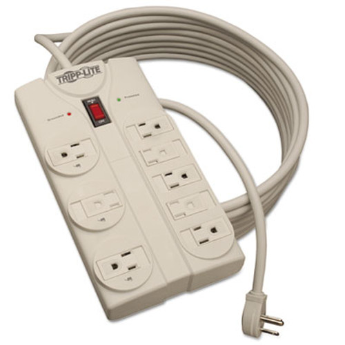 Tripp Lite Protect It  Surge Protector  8 Outlets  25 ft  Cord  1440 Joules  Light Gray (TRPTLP825)