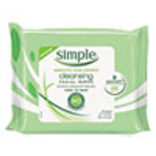 Simple Eye And Skin Care  Facial Wipes  25 Pack  6 Packs Carton (UNI70005CT)